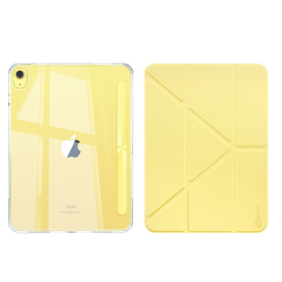 适用ipad11代平板保护壳A16苹果Air7/6/5/4电脑磁吸mini保护套10全包pro11亚克力防弯摔第十透明可拆卸分黄色