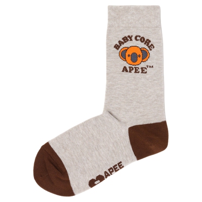 APEE考拉图案提花中筒袜