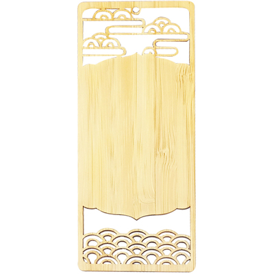 竹制空白镂空书签竹片中国风窗棂掐丝景泰蓝底板DIY竹板材料刻字