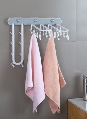 新品 A2965袜架家用按压式可折叠袜架简多用袜内衣收纳架袜夹