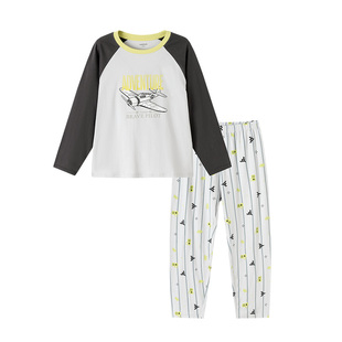 巴拉巴拉男童睡衣儿童纯棉家居服大童居家套装2026春季新款童装潮