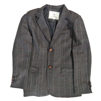 秋冬复古人字英伦粗花呢西服马甲