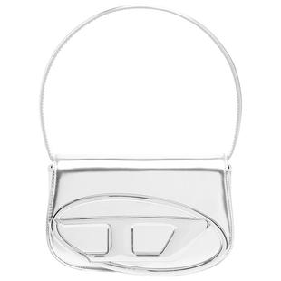 [礼物][经典]DIESEL女士1DR中号银色斜挎包叮当包X08396PS202