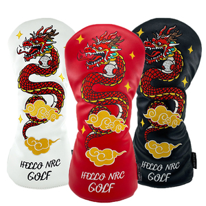高尔夫杆头套新款木杆套中国龙球杆保护套通用一号木GOLF礼物杆套