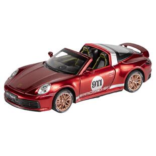 宝时婕911 TARGA敞篷车1:32合金汽车模型仿真1:36回力玩具车摆件