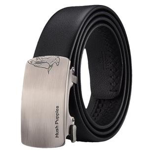 暇步士新款男士皮带自动扣内穿式真皮男款裤腰带牛皮简约商务腰带