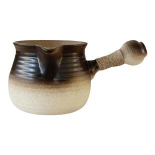 万土烧围炉煮茶户外煮奶壶陶壶家用烹茶罐复古烤奶老式陶土明火