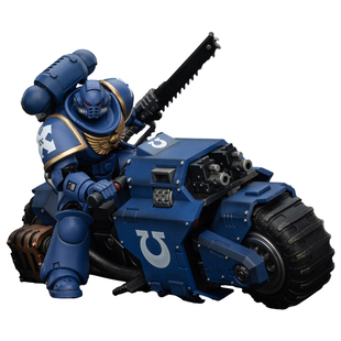 JOYTOY暗源战锤40K星际战士原铸先遣者摩托警卫卡特诺斯可动模型