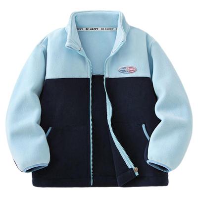 秋冬双面绒保暖外套儿童加绒衣服