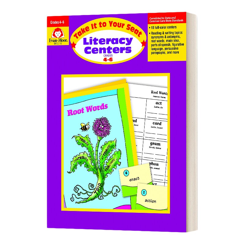 英文原版 Take It to Your Seat Literacy Centers Grades 4-6 核心技能训练系列 英语识字 四至六年级 英文版 进口英语原版书籍