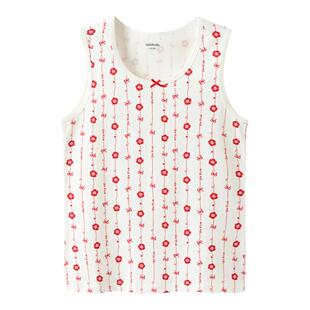 巴拉巴拉女童背心儿童本命年红色打底吊带宝宝汗衫2026春季新款棉