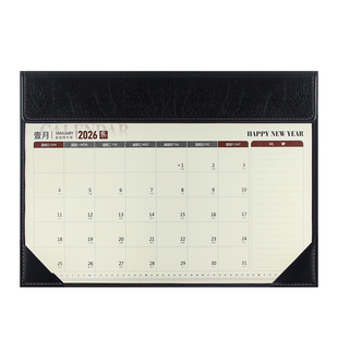 大班台历日历记事本大格子行事历垫2026年新款办公室桌面月工作大号计划本特大号马年26月历桌垫高端2025年历