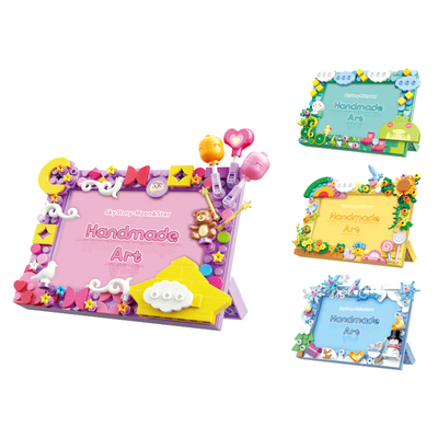 启蒙相框积木女孩生日礼物