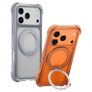 美国MagEasy适用苹果17Pro磁吸支架手机壳iPhone17promax旋转360支架四角防摔抗不易发黄手机保护套