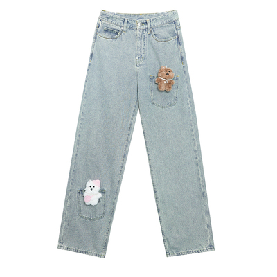 LALABOBO立体玩偶口袋牛仔裤