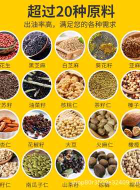 220V/110V商用榨油机中小型家用螺旋炸油机全自动油坊 D06 oil pr