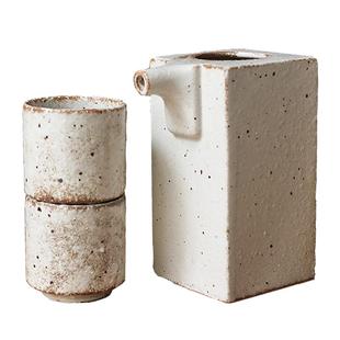 日本原装进口 手工志野烧复古酒壶酒杯套装 陶制日式清酒梅子酒具