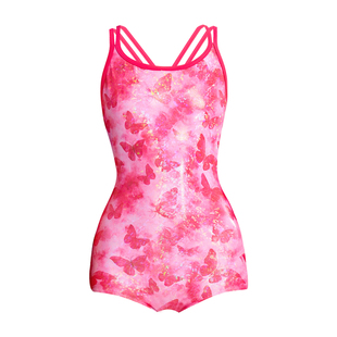 2026新款时尚竞速泳衣女款高级感连体平角带胸垫保守显瘦泡温泉