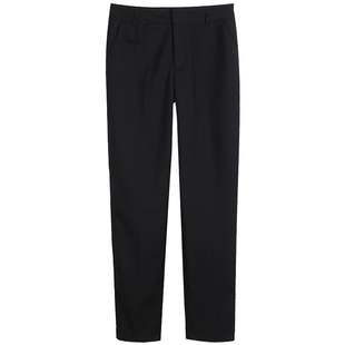 黑色西装裤女九分裤春秋法式高级职业女裤百搭显瘦时尚烟管休闲裤