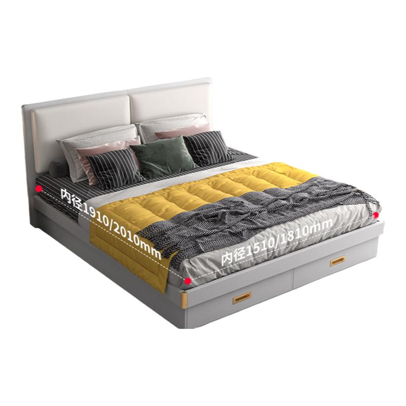 床现代简约气动高箱储物床1.5米北欧小户型主卧床1.8米轻奢双人床