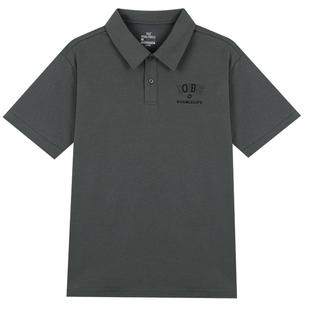 361POLO衫男2025春季新款男士微宽松百搭休闲上衣透气印花翻领T恤