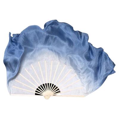 一条大河真丝渐变舞蹈扇子