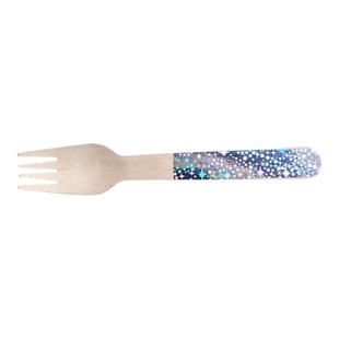 一次性叉子木勺派对生日餐具Wooden Fork Spoon Knife Cutlery