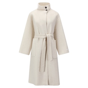 DTLANDO/商场同款25冬新品女装品质绵羊毛中长款双面呢外套大衣