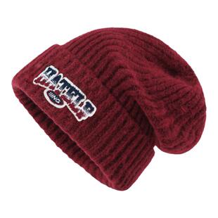 IIING帽控 安可拉红显白保暖针织帽子女秋冬护耳显脸小毛线堆堆帽