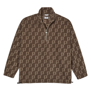 Polar Skate Co P Fleece Pullover 满印Logo半拉链卫衣复古夹克