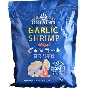 韩国进口网红零食趣莱福虾片蒜味蟹味超大包装鲜虾巨型膨化大礼包