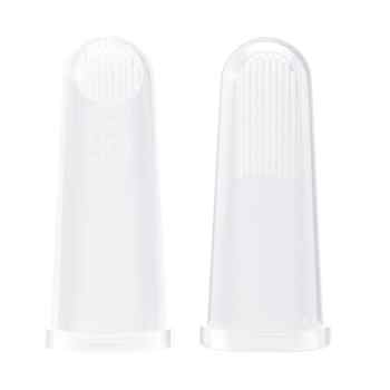 嫚熙指套牙刷婴儿硅胶手指套牙刷0—1岁宝宝乳牙刷牙齿舌苔清洁器实付12.9元到手包邮