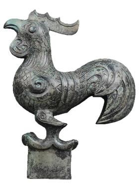 仿古青铜器三星堆公鸡像摆件