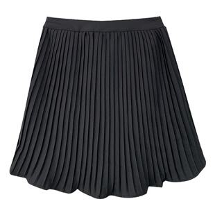 半身裙夏季女黑色胖mm大码短裙百褶裤裙防走光超短打底裙