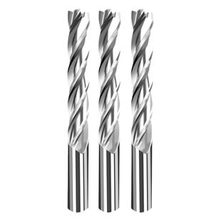 加长特长白钢铣刀直柄高速钢立铣刀2 3 4刃含铝超长加工中心铣刀