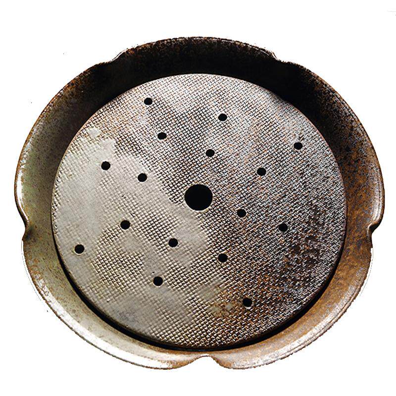 粗陶仿柴烧储水式功夫茶具茶盘