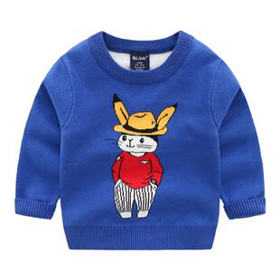 宝宝女童卡通套头毛衣春秋2024新款儿童休闲针织衫上衣男童毛线衣