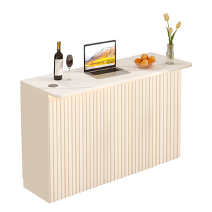 奶油风岩板吧台隔断一体家用餐边柜客厅厨房创意储物柜小户型G319