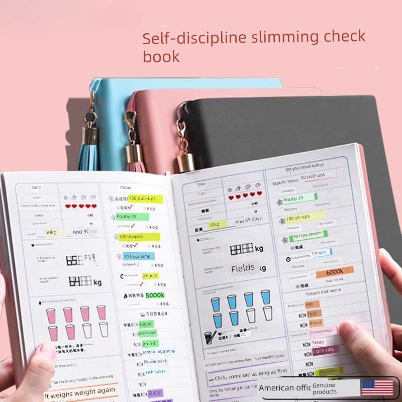 减肥计划 ?本体重记录监督员自律神器打卡日记本运动日历表格记录