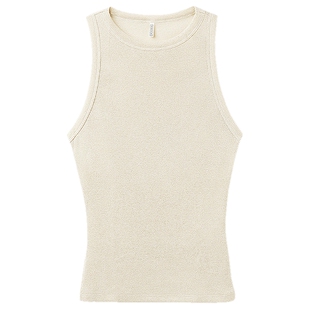 Intimissimi意舒漫时尚简约金银丝棉质圆领无袖背心CGD177