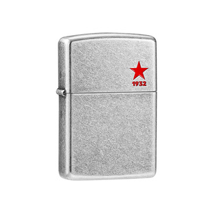 zippo打火机古银右上五角星原装正版煤油防风退伍军人纪念品战友