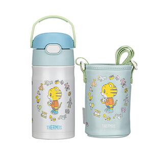 膳魔师儿童保温杯宝宝小容量吸管杯巧虎男女带提手便携不锈钢水杯