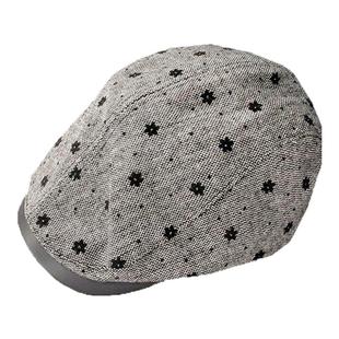 韩版灰色碎花前进帽时尚复古百搭鸭舌帽子女显脸小报童帽贝雷帽潮