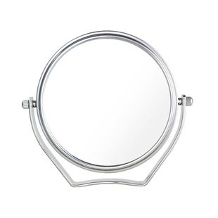 清理黑头放大镜双面镜6寸10倍放大镜子金属桌面随身便携化妆镜