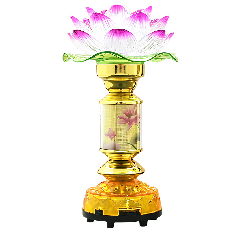 莲花灯荷花灯七彩灯彩色莲花灯