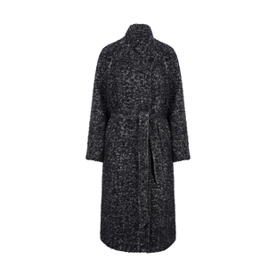 LYNEE【黑松露大衣】马海毛混纺花纱风衣式大衣 羊毛宽松长外套女