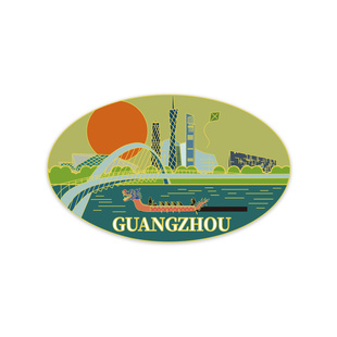 1200 金属冰箱贴磁贴个性创意文创广州塔冰箱贴滑动磁吸冰箱贴