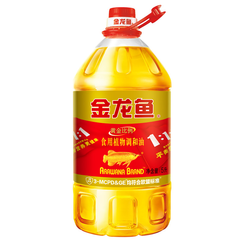 金龙鱼黄金比例食用调和油5L