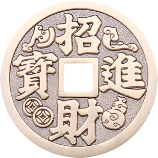 道家黄铜五路财神爷吊坠赵公明招财进宝钥匙挂件发财纯铜钱项链男