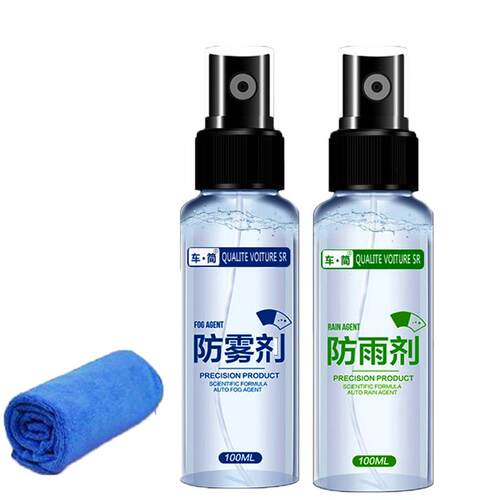摩托车头盔防雨膜近视眼镜防水防雾喷剂护目镜泳镜镜片长效防起雾
